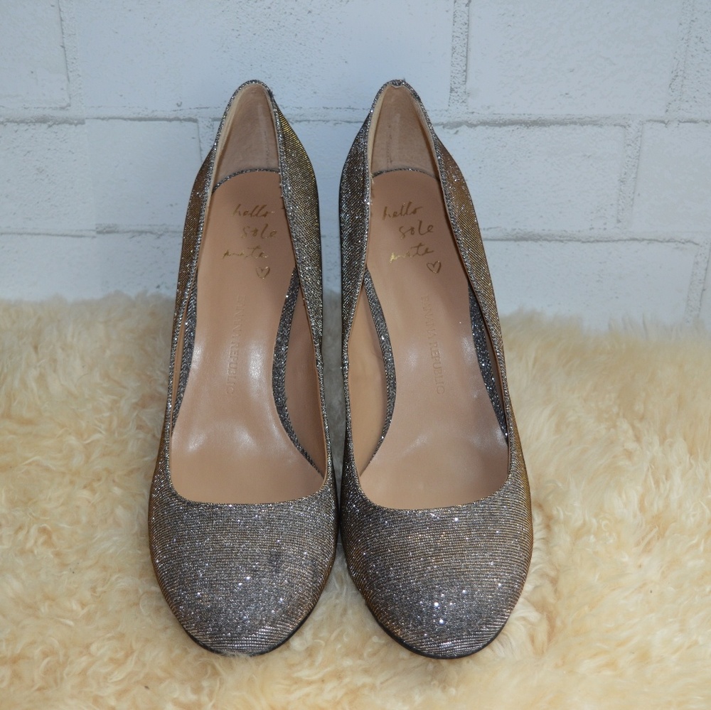 Banana Republic "Violet" sparkly heels 3in - Picture 3 of 6